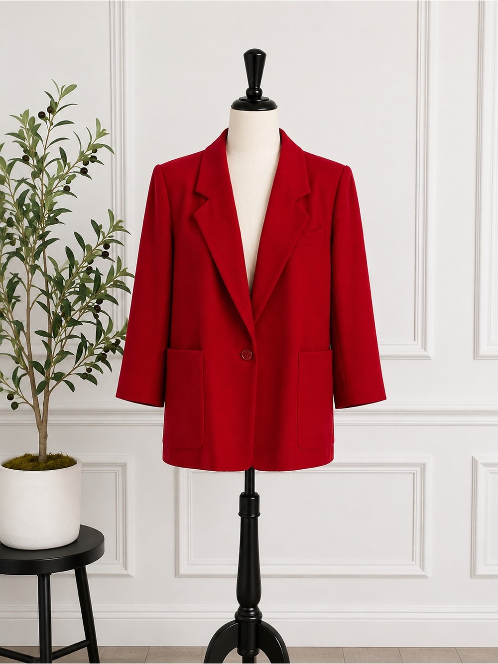 Vintage Delicia Red 100% Pure Wool ILGWU Union Made in USA Size 6